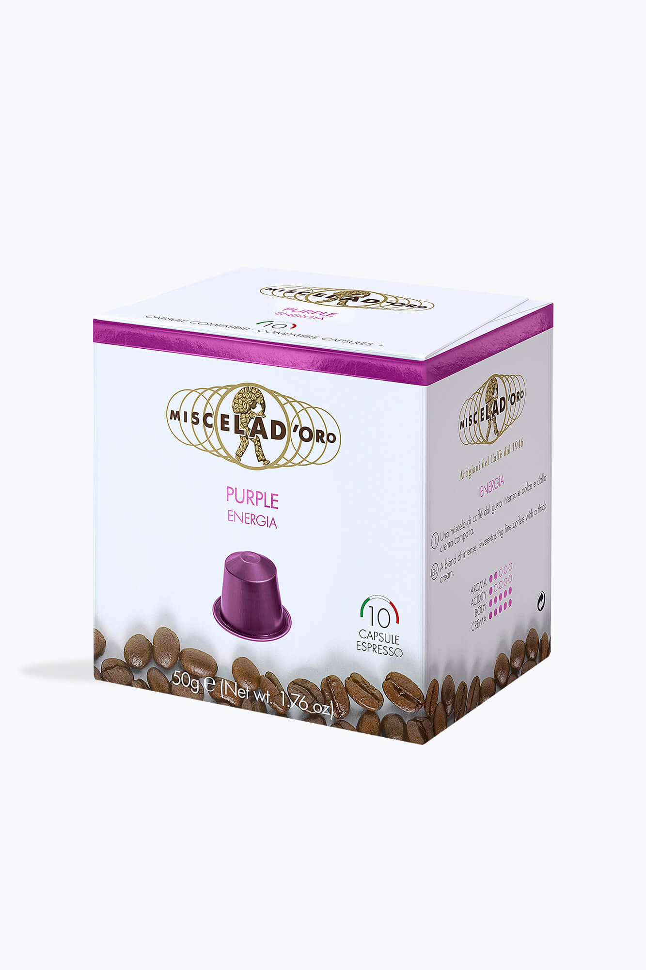 Miscela D'Oro Purple 10 capsules Nespresso® compatibel